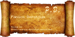 Panics Dorottya névjegykártya